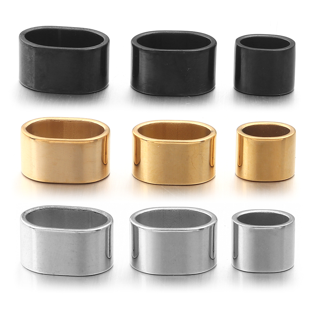 Jewelry Making Ideas - 6pcs Flat Stainless Steel Tube Slider