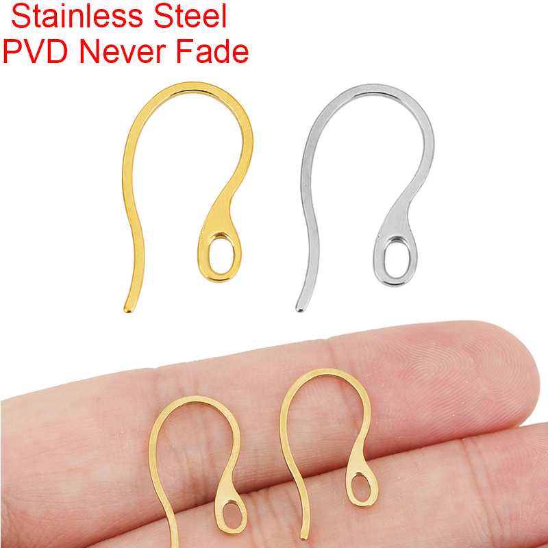 Jewelry Making Articles - 20pcs Hypoallergenic Stainless Steel Earrings Hooks