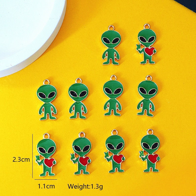 Jewelry Making Party - 10pcs Simple Alien Alloy Drip Oil