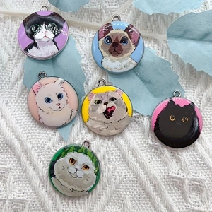 10pcs cartoon animal cat ename - Jewelry Making Party recension och pris