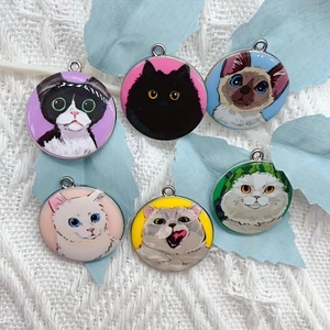 10pcs cartoon animal cat ename - Jewelry Making Party recension och pris