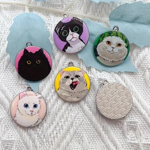 10pcs cartoon animal cat ename - Jewelry Making Party recension och pris