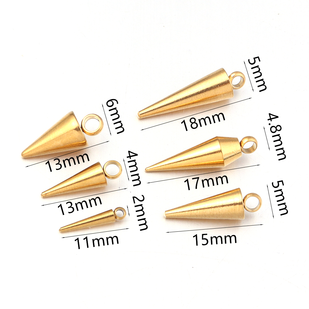 10PCS Stainless Steel Cone Cha - Jewelry Making For Adults recension och pris