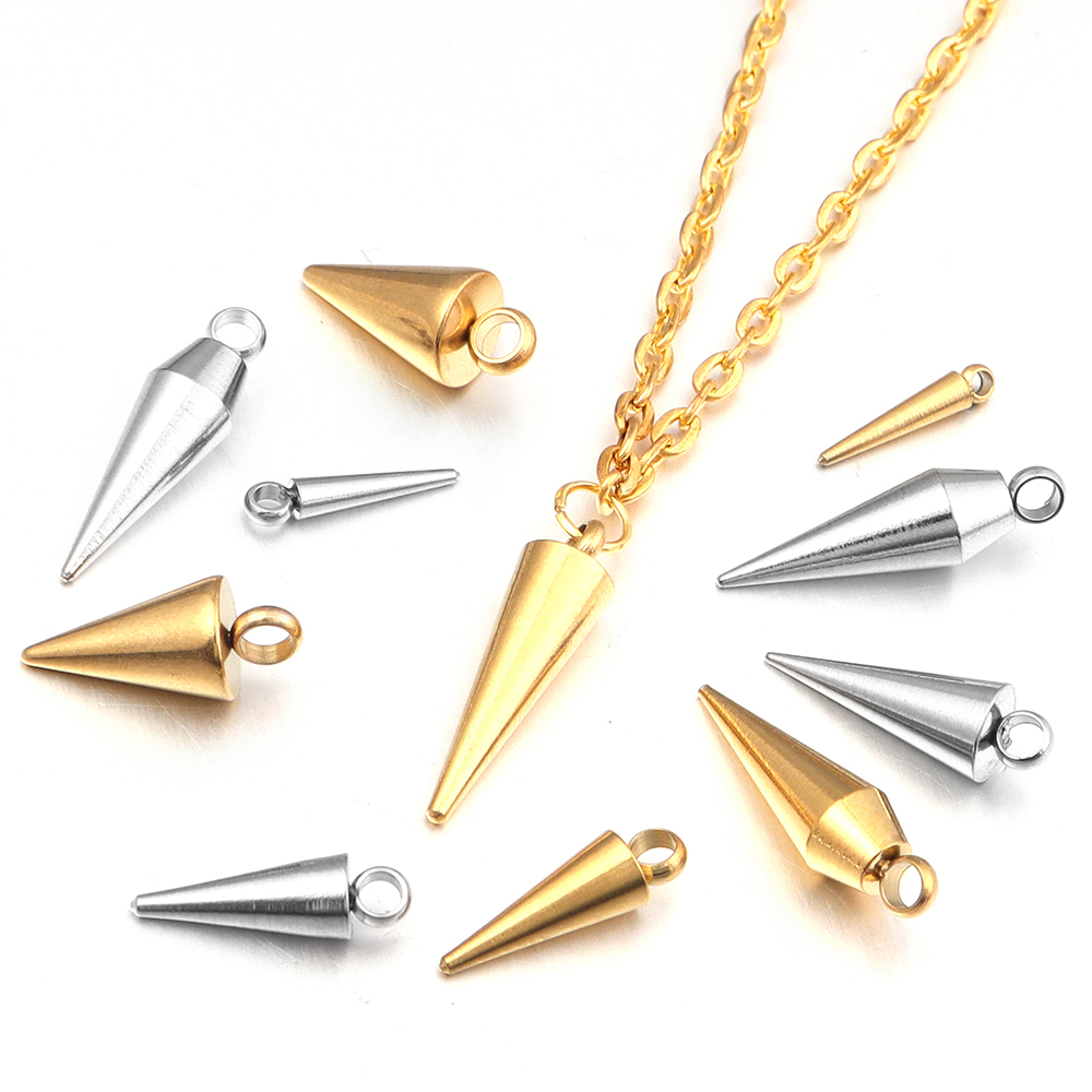 10PCS Stainless Steel Cone Cha - Jewelry Making For Adults recension och pris
