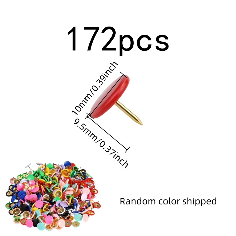 172 pcs Round Head Push Pins,  - Head Pin Assorted recension och pris