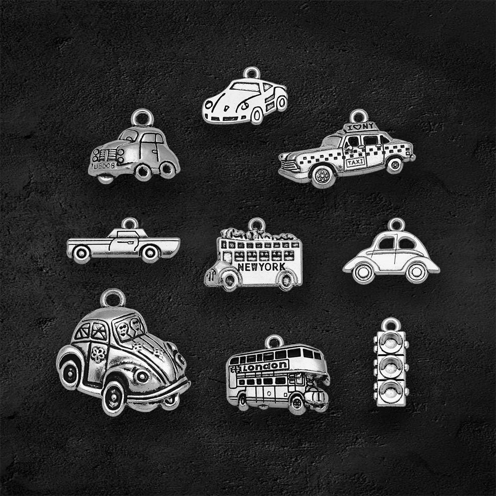 Silver Plated Taxi Bus Car Tra - Jewelry Making New York recension och pris