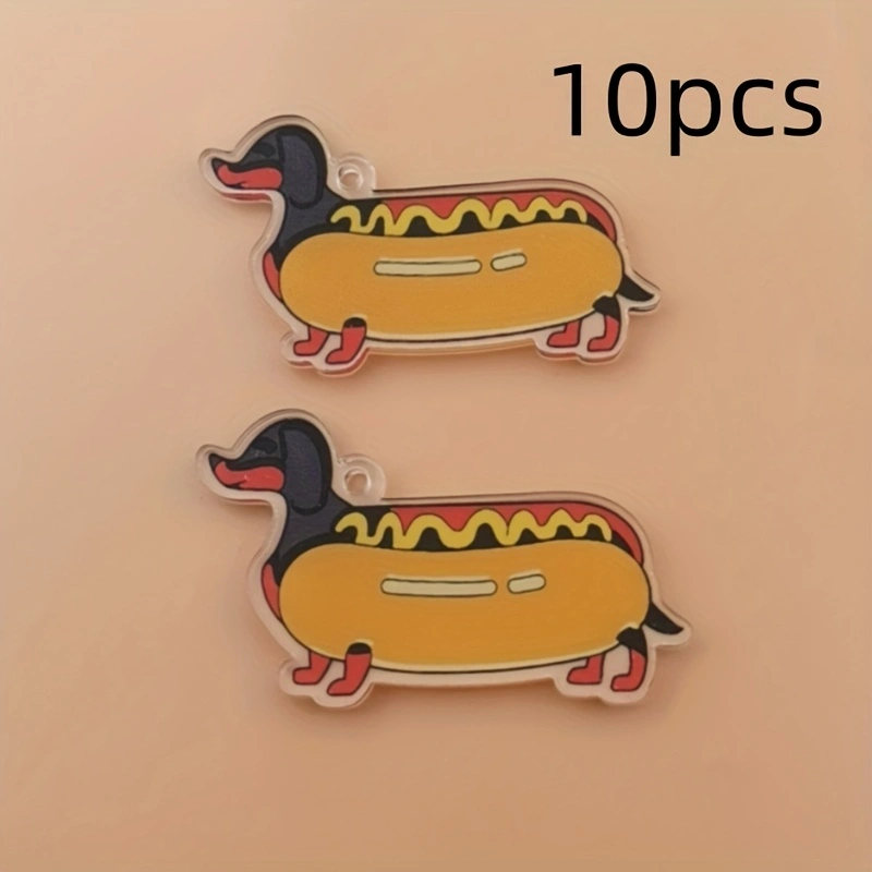 10pcs acrylic 2D new sausage d - Jewelry Making Party recension och pris