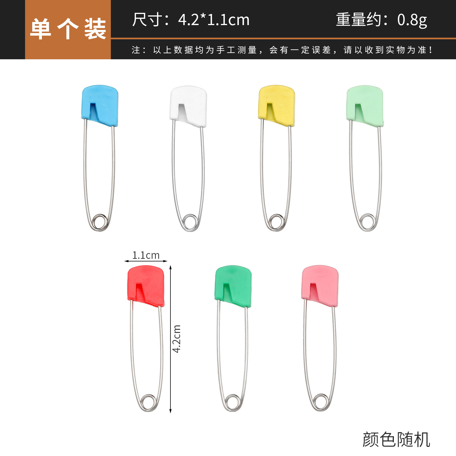 Baby Safety Pins, Stainless St - Head Pin Assorted recension och pris