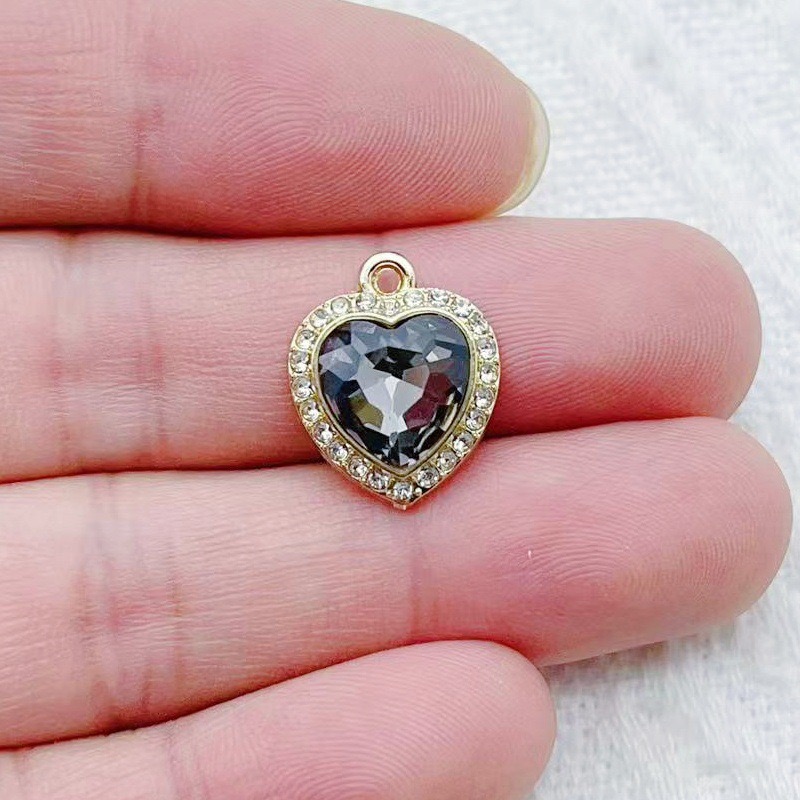 10pcs heart-shaped inlaid colo - Jewelry Making Party recension och pris