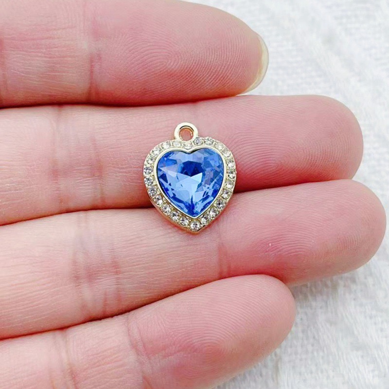 10pcs heart-shaped inlaid colo - Jewelry Making Party recension och pris