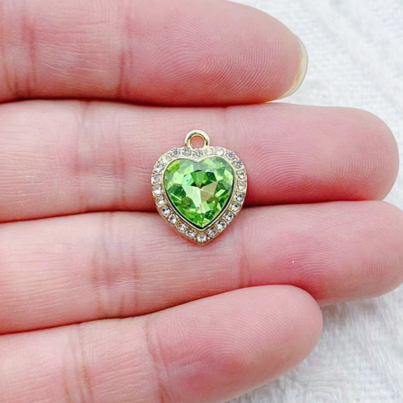10pcs heart-shaped inlaid colo - Jewelry Making Party recension och pris