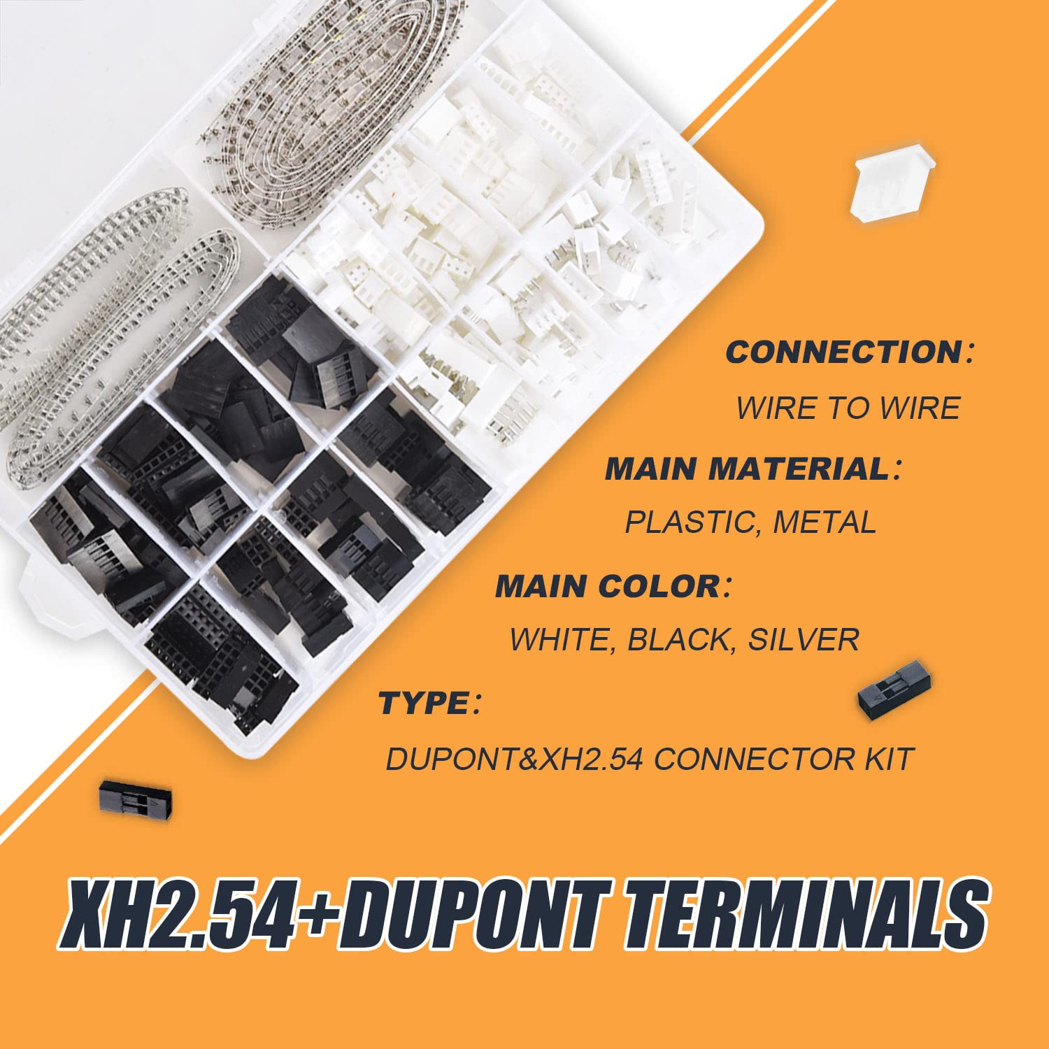 1080PCS Dupont/JST-XH Terminal - Head Pin Assorted recension och pris