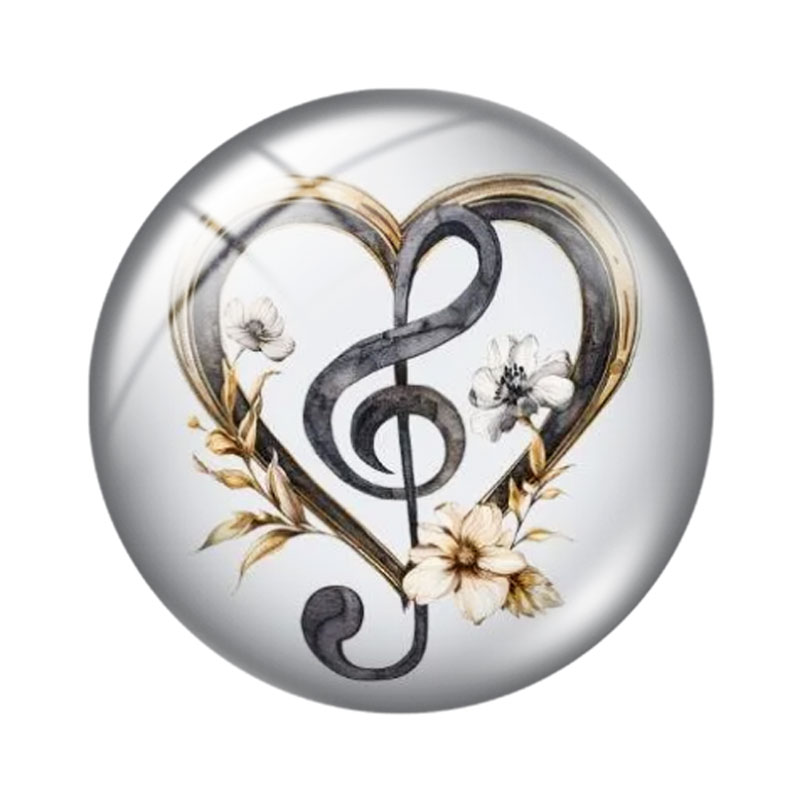 Music Note  Heart 12/18/20/25m - Jewelry Making Notes recension och pris