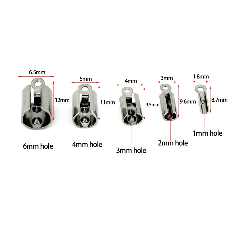 30-50pcs Stainless Steel Crimp - Jewelry Making Articles recension och pris