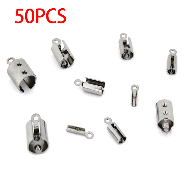 30-50pcs Stainless Steel Crimp - Jewelry Making Articles recension och pris