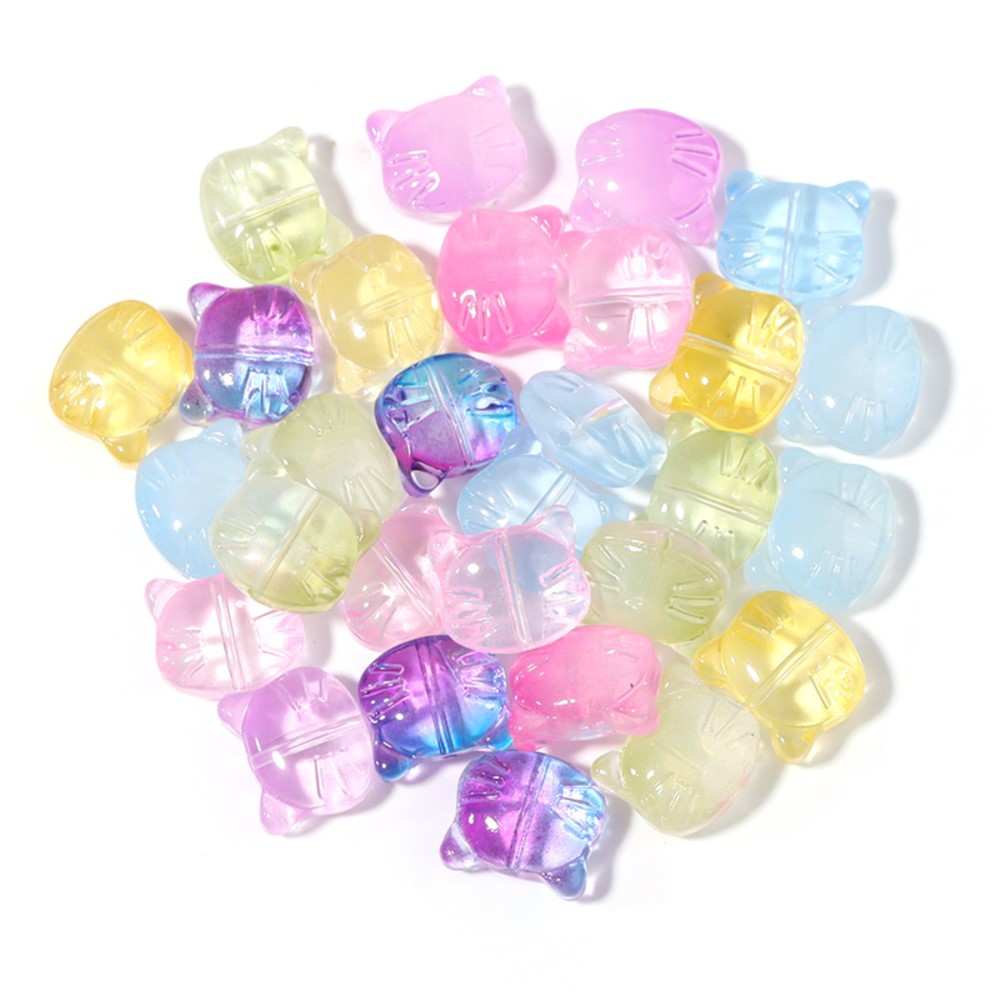 30Pcs/Lot Cute Glass Cat Head  - Jewelry Making Jig recension och pris