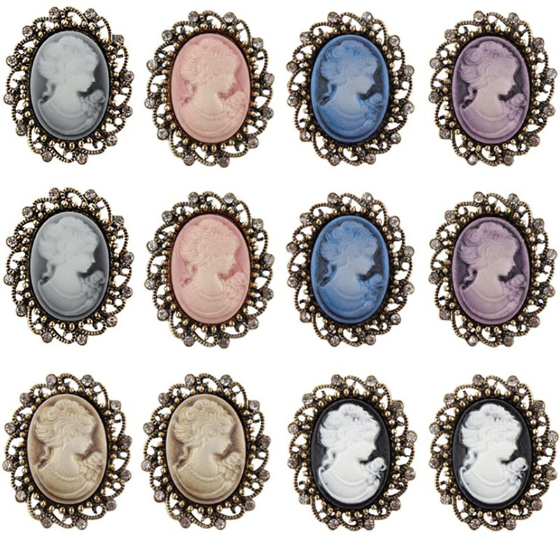 Vintage Queen's Cameo Beauty H - Head Pin Assorted recension och pris