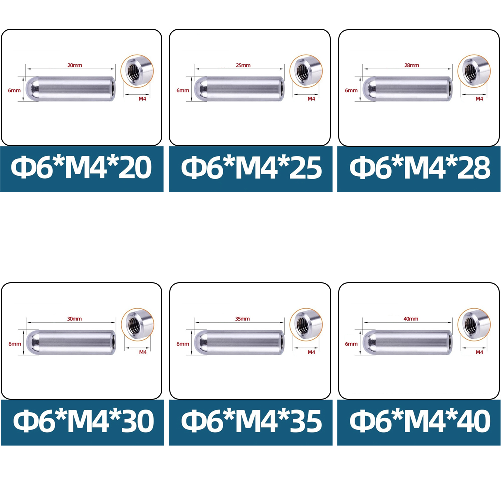 30/60PCS 304 SUS Internal Thre - Head Pin Assorted recension och pris