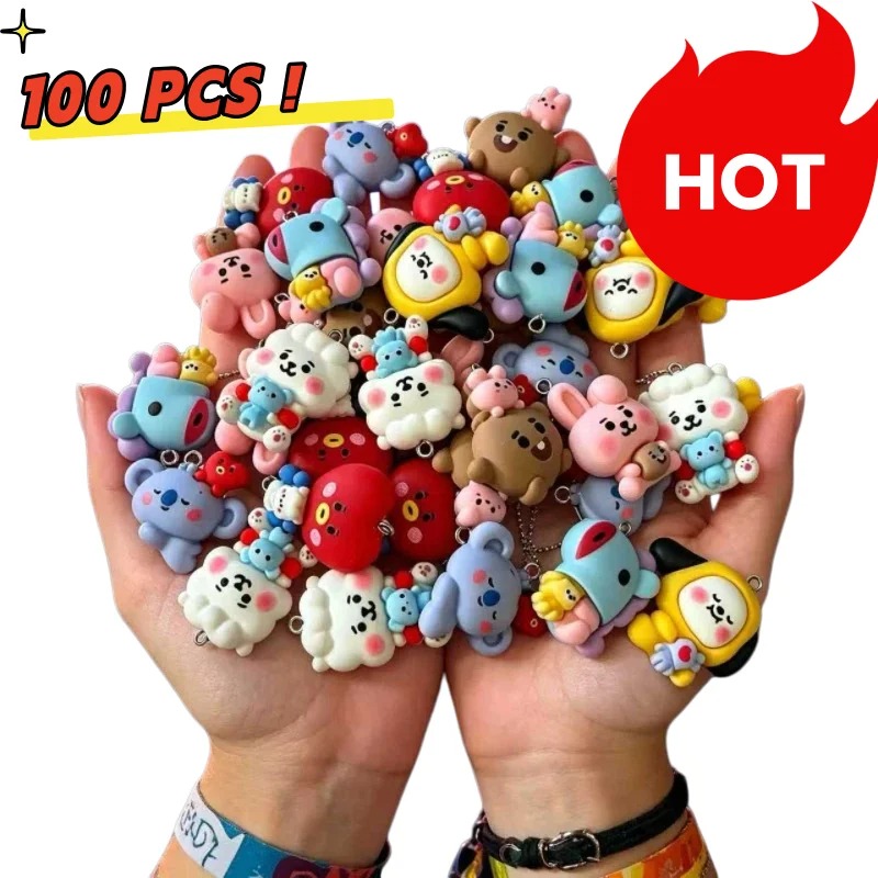 7pcs BT21 Resin Cartoon Charm  - Jewelry Making Ideas recension och pris