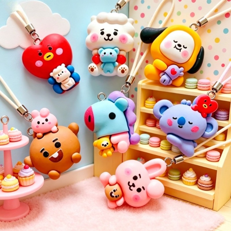 7pcs BT21 Resin Cartoon Charm  - Jewelry Making Ideas recension och pris