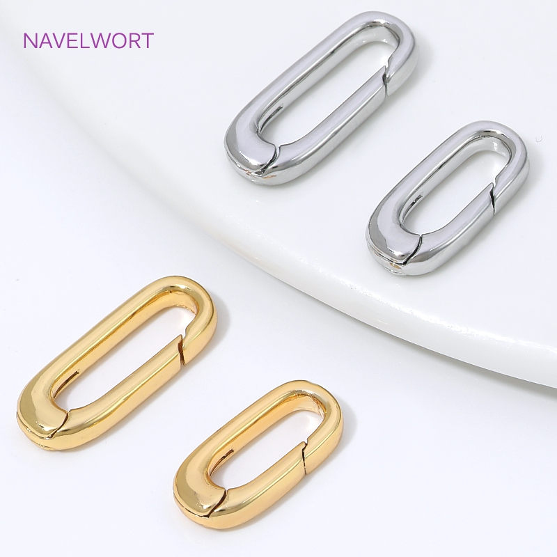 1/2/4Pcs 18K Gold Plated Oval  - Jewelry Making Articles recension och pris