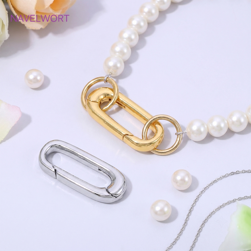 1/2/4Pcs 18K Gold Plated Oval  - Jewelry Making Articles recension och pris