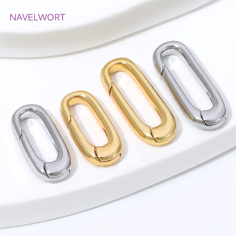 1/2/4Pcs 18K Gold Plated Oval  - Jewelry Making Articles recension och pris