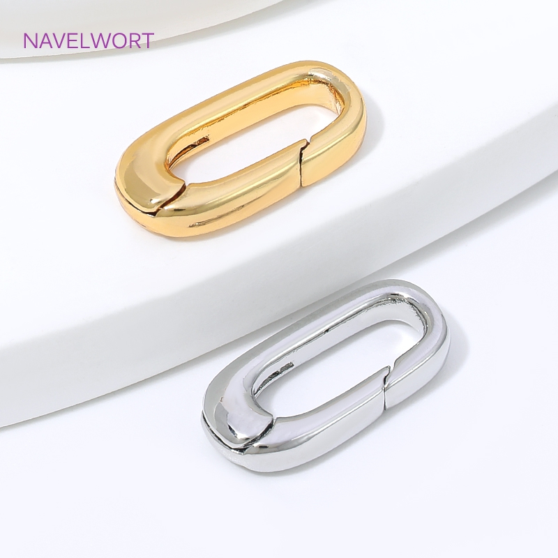 1/2/4Pcs 18K Gold Plated Oval  - Jewelry Making Articles recension och pris