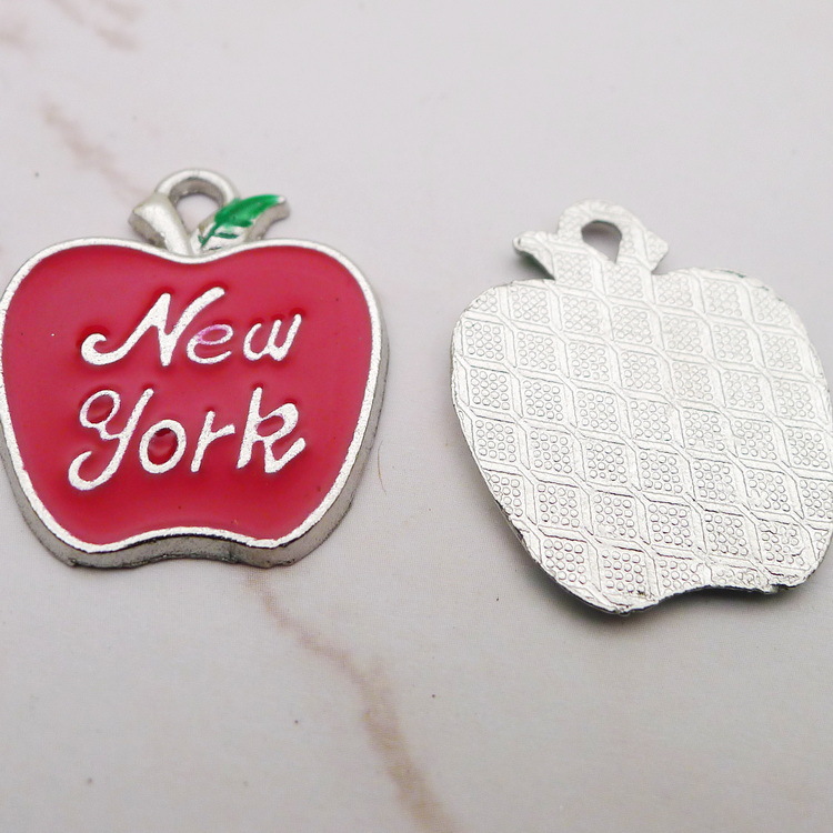 10Pcs Enamel Apple New York Ch - Jewelry Making New York recension och pris