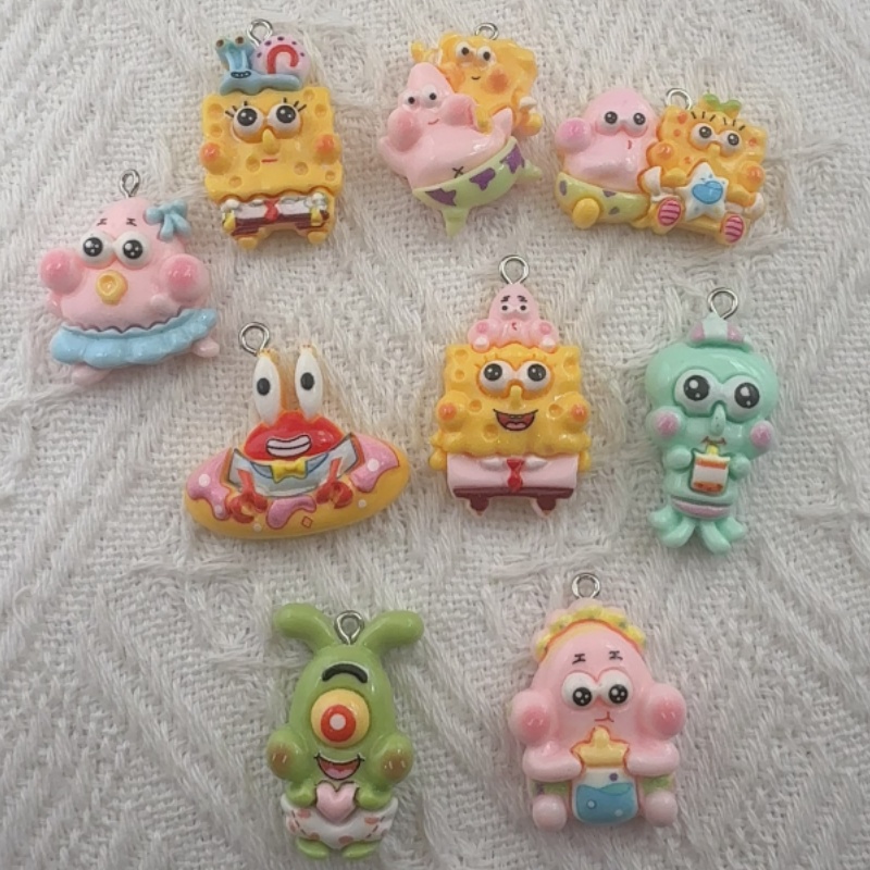 10pcs cartoon resin pendant, D - Jewelry Making Party recension och pris