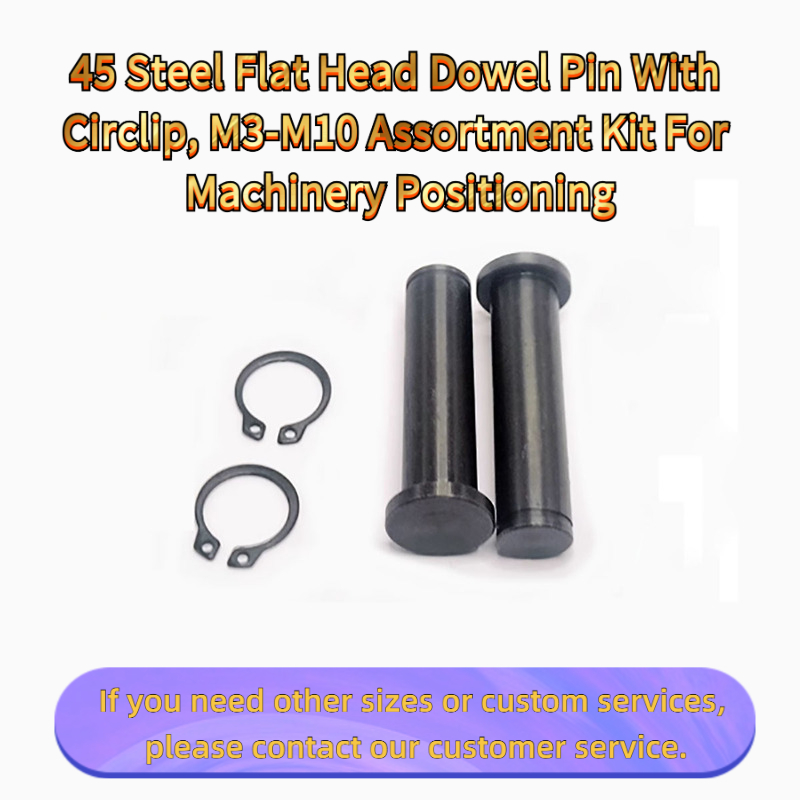 45 Steel Flat Dowel Pin With C - Head Pin Assorted recension och pris