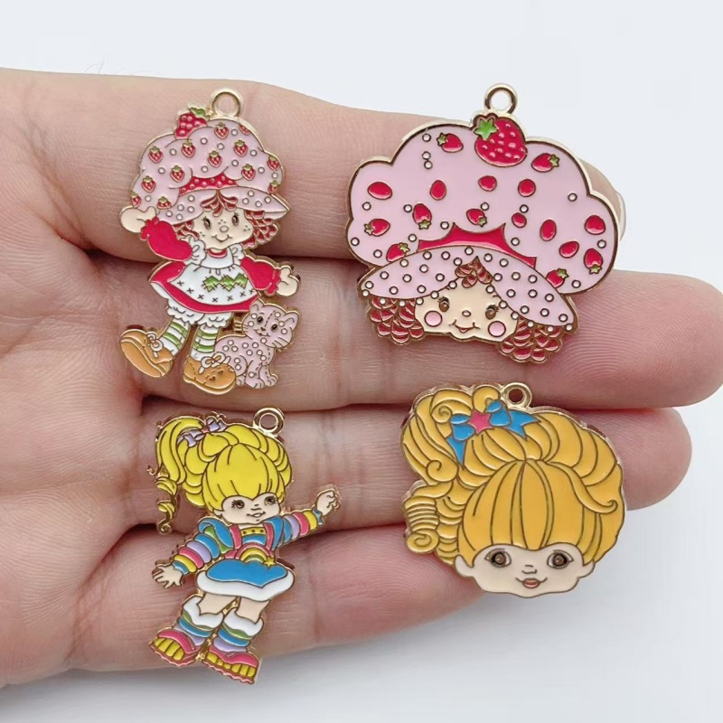 10pcs Cute Little Girl Enamel  - Jewelry Making Party recension och pris