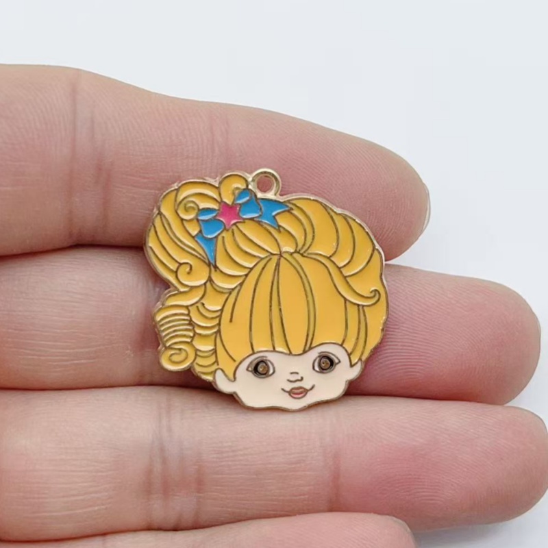 10pcs Cute Little Girl Enamel  - Jewelry Making Party recension och pris